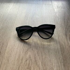 otra lily black oversized circlular round oversized retro y2k sunglasses eyewear